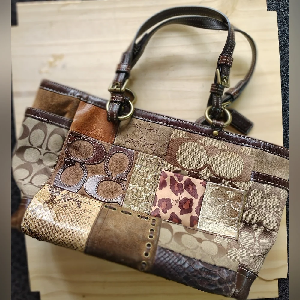 2008 Coach Patchwork Tote in Brown Tones - Picture 5 of 14
